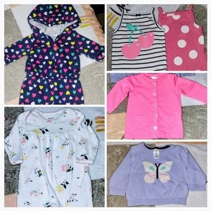 6pc Carter's Brand Infant Girls Bundle Size 3m EUC